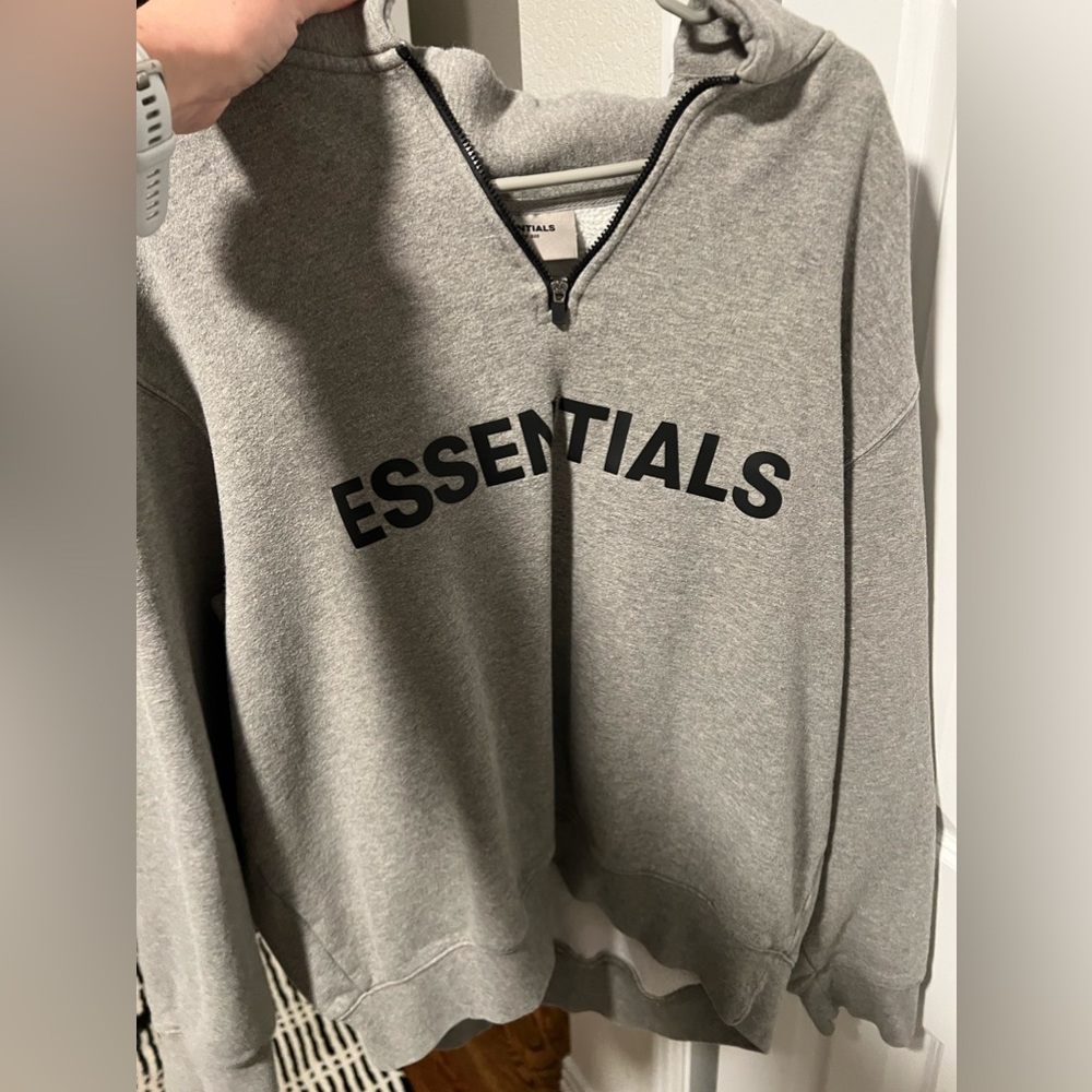 Gray Essentials Quarter zip